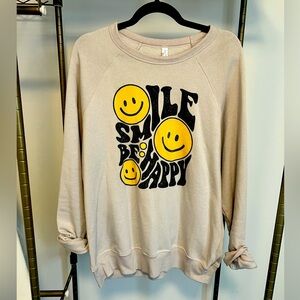 Smile Be Happy Crew Sweatshirt (XL)